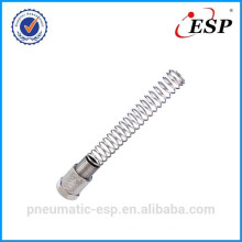 pneumatic metal fitting for plastic tube locking nut with spring